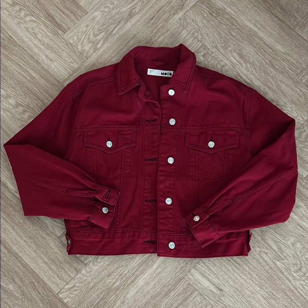 MOTO Red Jean Jacket